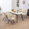 Set 2 Sillas De Comedor Terciopelo Giratoria 360°meubles Cosy 60x62x87,5cm Beige