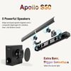 Barra De Sonido Ultimea Apollo S50 Desmontable 4.1 Canales Con Subwoofer Negro