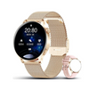 Smartwatch Chronus Ak37 Reloj Conectado Mujer, Control Música(oro Rosa）