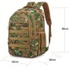 Mochila Táctica Macuto Militar 35l De Viaje Impermeable Senderismo Airsoft Marchas Al Aire Libre Camouflage