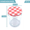 6 Tarros De Cristal De 450 Ml Con Tapas + Ebook Con 102 Recetas Para Conservas - Incluye Etiquetas