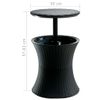 Mesa De Bar Nevera Rattan Antracita 203835 Keter