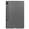 Funda De Cuero De Pu/pc Gris, De Tres Pliegues Para Samsung Galaxy Tab S7 Plus / Fe / Lite.