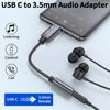 Adaptador Dac De Cable Adaptador De Audio Usb-c De 32 Bits / 384 Khz A 3,5 Mm Grey