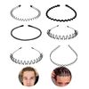 Pack De 6 Tiaras Metálicas Onduladas, Diademas Metálicas Black