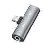 Adaptador De Cargador Y Auriculares Usb C A 3,5 Mm. Grey