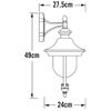 Lámpara De Pared Parma Abajo Acero Inoxidable Cepillado Konstsmide