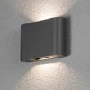 Lámpara Led De Pared Chieri Gris Antracita 2x6w Konstsmide