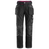 Snickers Workwear-37140404018-3714 Pantalón Largo Canvas+ Mujer Con Bolsillos Flotantes Negro Talla 18