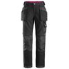 Snickers Workwear-37140404018-3714 Pantalón Largo Canvas+ Mujer Con Bolsillos Flotantes Negro Talla 18