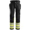 Snickers Workwear-32350466058-3235 Pantalón Algodón A.v. Con Bolsillos Flotantes Clase 1 Negro-amarillo A.v. Talla 58