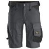 Snickers Workwear-61435804050-pantalones Cortos Elásticos Allroundwork Gris Acero-negro Talla 50