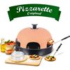 Emerio Po115984 Horno Para Pizzas Eléctrico Cubierta Piedra Terracota, 6 Comensales, 1100w