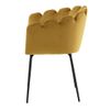 Silla De Comedor Limhamn Terciopelo Negro Y Amarillo Venture Home