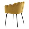 Silla De Comedor Limhamn Terciopelo Negro Y Amarillo Venture Home