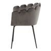 Silla De Comedor Limhamn Terciopelo Negro Y Gris Venture Home