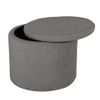 Puf Dunken Felpa Gris 51x51x43 Cm Venture Home