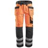 Snickers Workwear-32335574148-3233 Pantalón Alta Visibilidad Con Bolsillos Flotantes Clase 2 Naranja-gris Antracita Talla 148