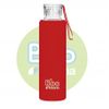 Botella De Borosilicato + Funda Antideslizante Irisana 550 Ml Roja