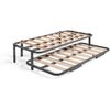 Cama Nido Estructura Reforzada (6 Patas) + 2 Flexitex + 2 Almohadas De Fibra - 90x190cm