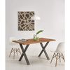 Mesa Comedor Oficina Moderna Madera Maciza 140x100cm. Patas Forma X