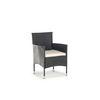 Conjunto Muebles Jardín Conjunto Sofá Washington Negro  1 Sofá Doble, 2 Sillones 1 Mesa Ratán Sintético