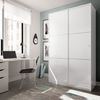 BRICOKING - ARMARIO 2 PUERTAS CORREDERAS BLANCO 200X120X50 CMBR