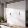 Armario 4 Puertas -blanco Brillo- 204  X 180 X 52 Cm