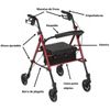 Andador Rollator Altura Regulable Asiento Y Manetas | Freno Y Cesta Ortoprime