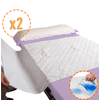 Pack 2 Empapadores Absorbentes Eco Lavables Cama 135cm 3,15 Litros/m2 Ortoprime