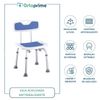 Silla Ducha Antideslizante Con Respaldo Y Asiento Acolchado Ortoprime