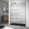 Frontal De Ducha + Puerta Corredera Kennedy  130 Cm Cristal Transparente Lateral Fijo: 70 Cm