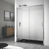 Frontal De Ducha + Puerta Corredera Kennedy  140 Cm Cristal Transparente Sin Lateral