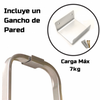 Keroppa Escalera Doméstica Plegable 2 Peldaños. Taburete Aluminio Con Gancho De Pared Multiusos. Antideslizante Y Ligero.