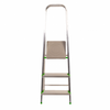 Keroppa Escalera Doméstica Plegable 3 Peldaños Aluminio Con Gancho De Pared Multiusos. Antideslizante, Ligera Y Resistente.