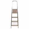 Keroppa Escalera Doméstica Plegable 4 Peldaños Aluminio Con Gancho De Pared Multiusos. Antideslizante, Ligera Y Resistente.