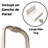 Keroppa Escalera Doméstica Plegable 4 Peldaños Aluminio Con Gancho De Pared Multiusos. Antideslizante, Ligera Y Resistente.