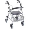 Andador Rollator Altura Regulable Con Asiento Y Cesta Multiuso Ortoprime