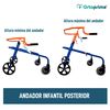 Andador Infantil Posterior Regulable Altura Con Ruedas Giratorias