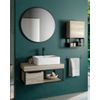 Espejo De Pared Redondo Borde Negro | Espejo Decorativo Redondo Marco Negro | Espejo De Baño Redondo | 80cm - Negro