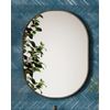 Espejo De Pared Ovalado Negro | Espejo Decorativo Oval | Espejo De Baño Ovalado Reversible | 55 X 80cm - Negro