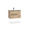 Mueble De Baño Suspendido Con Lavabo Cerámico, 2 Cajones Con Cierre  Amortiguado Y Organizador, 100 Cm - Mist Mate Tirador Cromo Brillo con  Ofertas en Carrefour