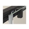 Mampara Frente De Bañera De 1 Fijo 1 Puerta Corredera | Cristal Templado 6mm Con Antical Transparente | Perfil Negro Mate - 155 Cm (adaptable 149-154cm)