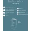 Mampara Bañera Frontal Corredera 2 Puertas 2 Fijos | Cristal Templado De 6mm Antical Transparente | Perfilería Blanco Mate - 155 Cm (adaptable 149-154cm)