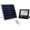 Foco Led Exterior Con Panel Solar Luz Blanca 6500k Con 132 Led, Mando A Distancia Temporizador Y Sensor Ahorro Energético 60w