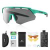 Gafas De Sol Deportivas Con 4 Lentes Intercambiables Rockbros,verde