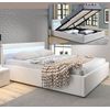 Cama De Matrimonio Canapé Con Música (subwoofer) Bahia En Color Blanco (150x190cm)