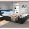 Cama De Matrimonio Canapé Con Música (subwoofer) Bahia En Color Negro (150x190cm)