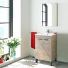 Mueble De Baño Con Espejo Y Lavabo Essens Roble Alaska