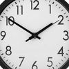 Reloj De Pared Forma Redonda Estilo Minimalista Negro Ø30 Cm